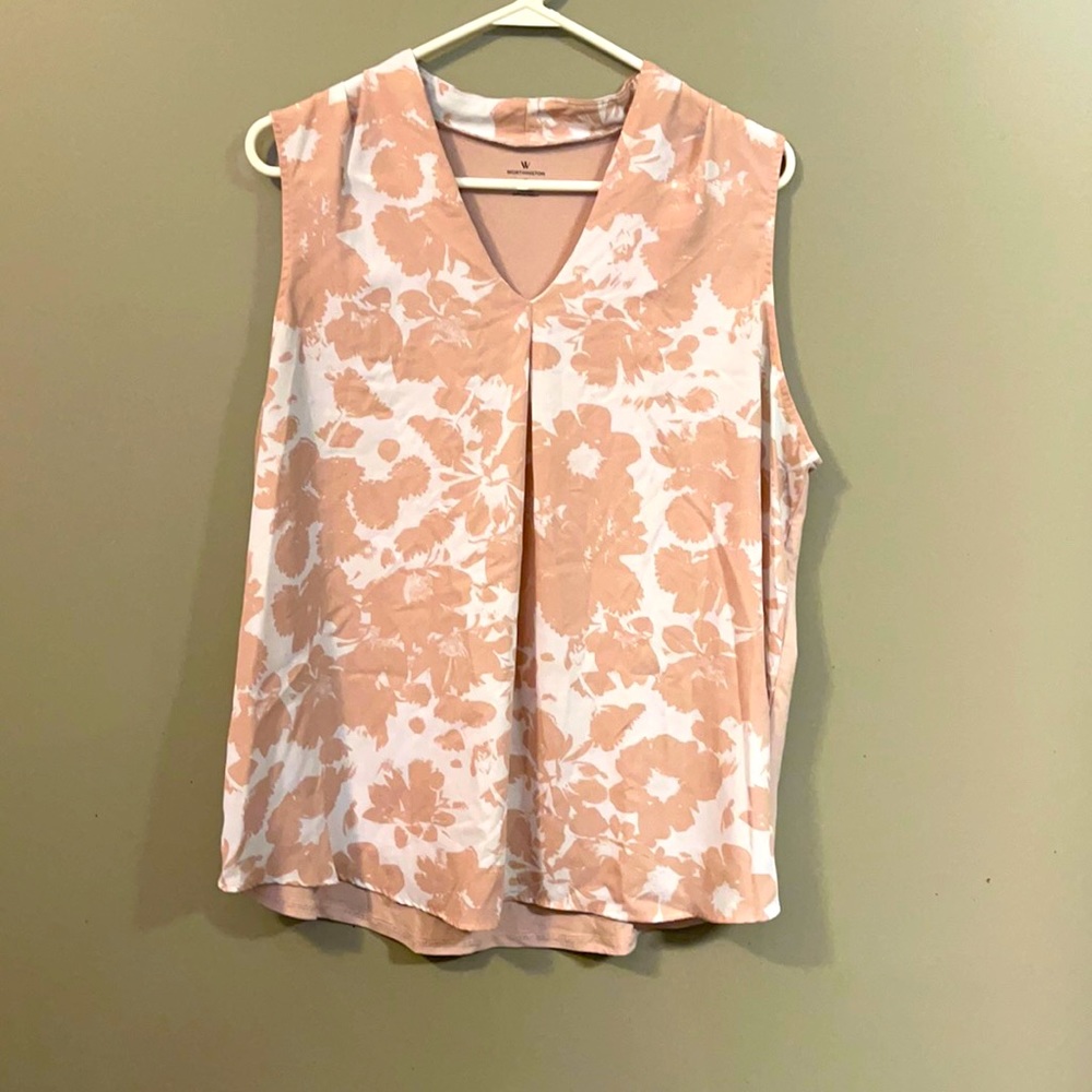 Salmon print dress tank